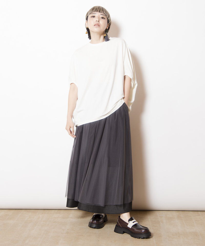  「切替コクーンTシャツ」|Tシャツ・カットソー|