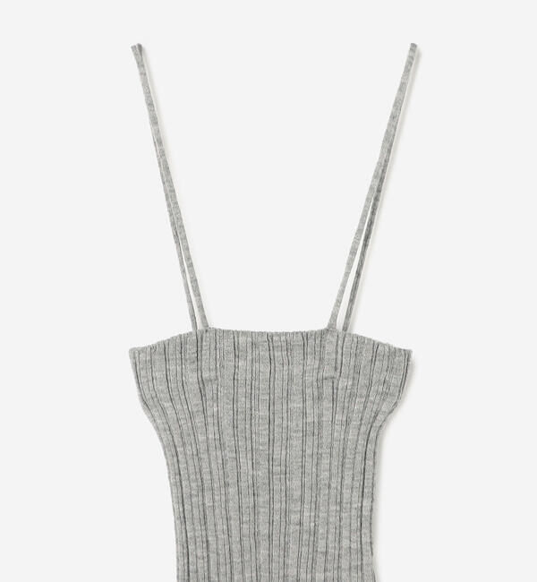 UNFIL「UNFIL | ロイヤルベビーアルパカ ランダムリブキャミソール WOMEN」|ニット・セーター|