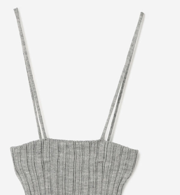 UNFIL「UNFIL | ロイヤルベビーアルパカ ランダムリブキャミソール WOMEN」|ニット・セーター|