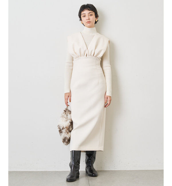  「Vジャンスカワンピース」|ワンピース|オフホワイト