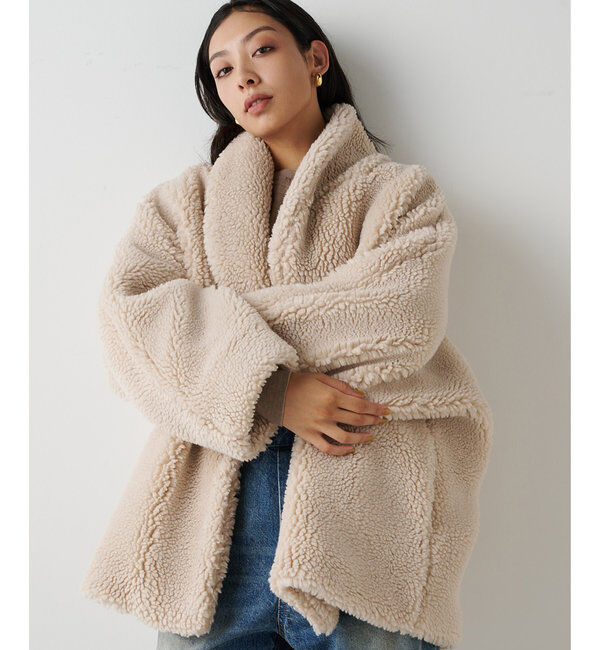  「【インフルエンサーコラボ】ミドルボアコート」|その他|ベージュ