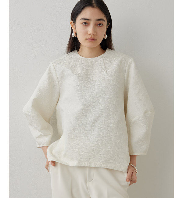 THE PAUSE「【THE PAUSE】ジャガードパフスリーブブラウス」|シャツ・ブラウス|