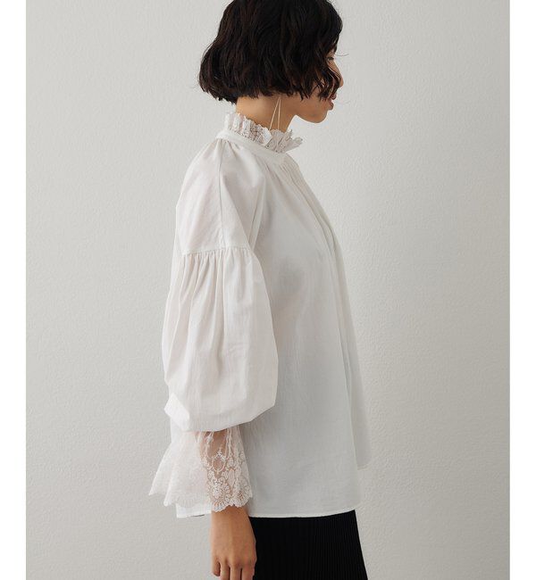  「レースギャザーブラウス」|シャツ・ブラウス|