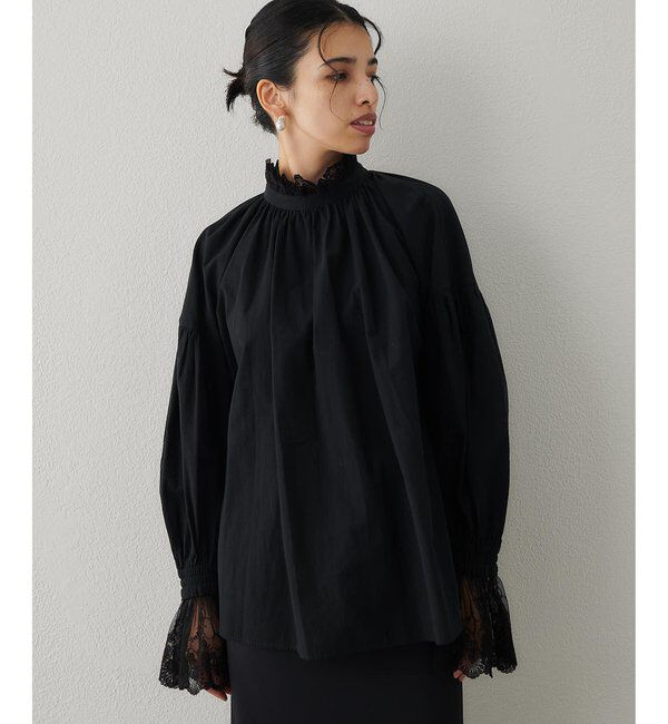  「レースギャザーブラウス」|シャツ・ブラウス|