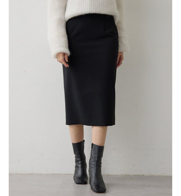  「ダブルクロスタイトスカート」|スカート|ブラック