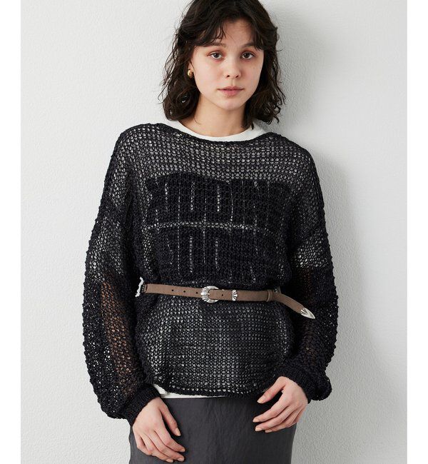  「スエードライクローゲージニット」|ニット・セーター|