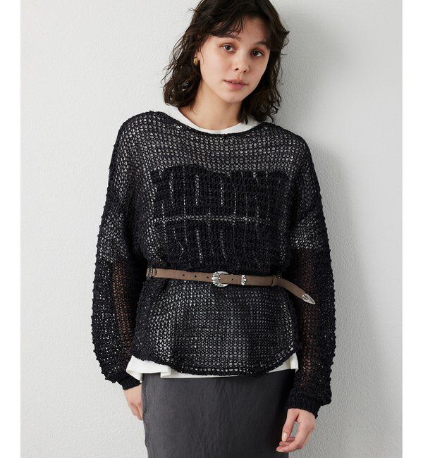  「スエードライクローゲージニット」|ニット・セーター|