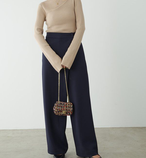  「デザインネックリブニット」|ニット・セーター|