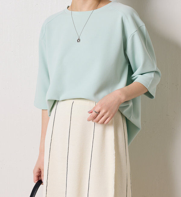  「ハーフスリーブジョーゼット半袖T」|Tシャツ・カットソー|