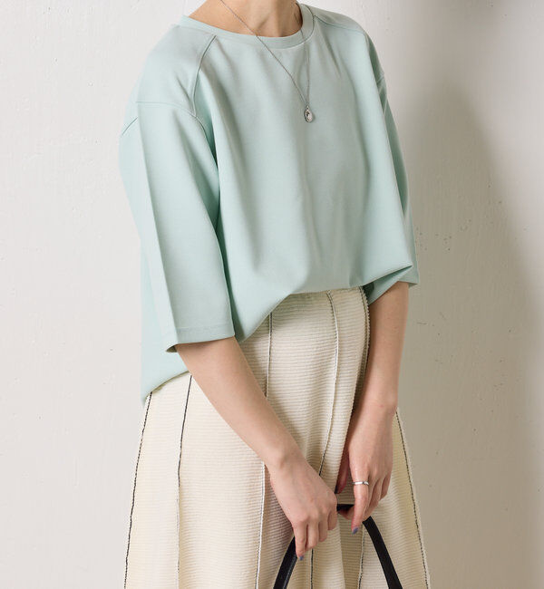  「ハーフスリーブジョーゼット半袖T」|Tシャツ・カットソー|