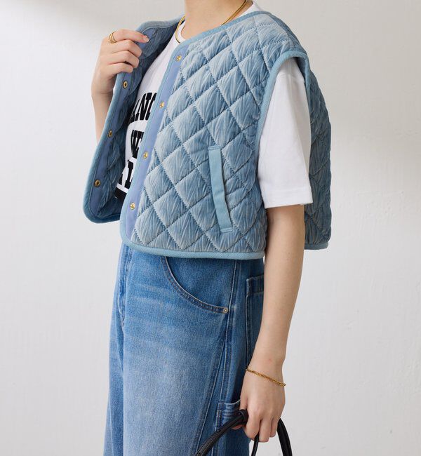  「ベロアキルトベスト」|ベスト・ジレ|