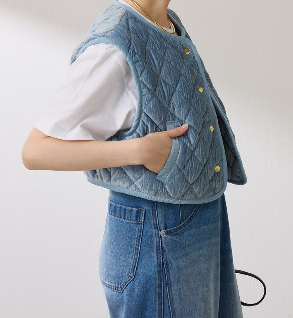  「ベロアキルトベスト」|ベスト・ジレ|