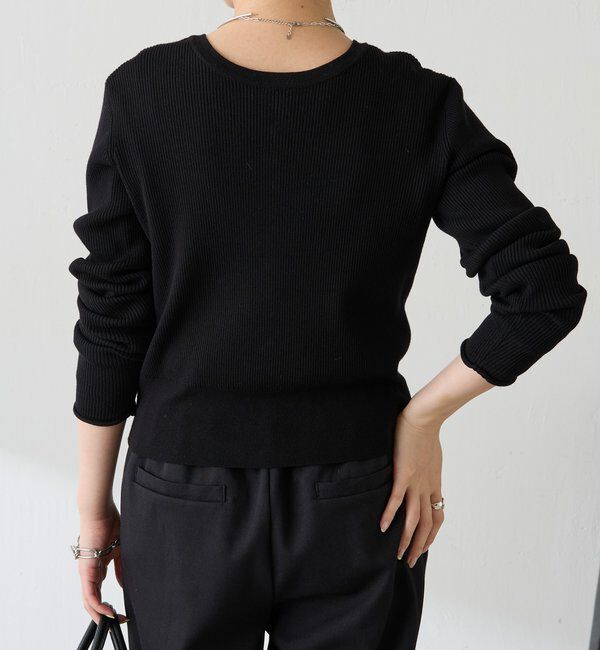  「ラインボタンコンパクトカーディガン」|ニット・セーター|