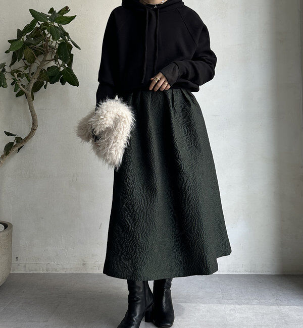  「【WEB限定】フクレジャガードフレアスアカート」|スカート|