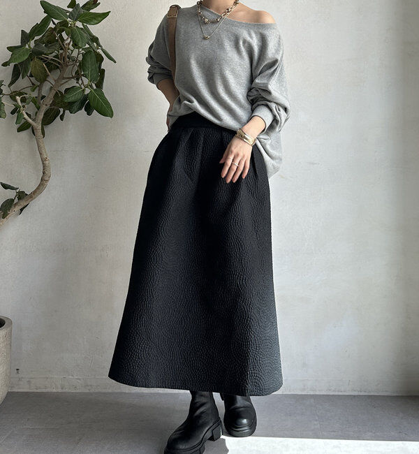  「【WEB限定】フクレジャガードフレアスアカート」|スカート|