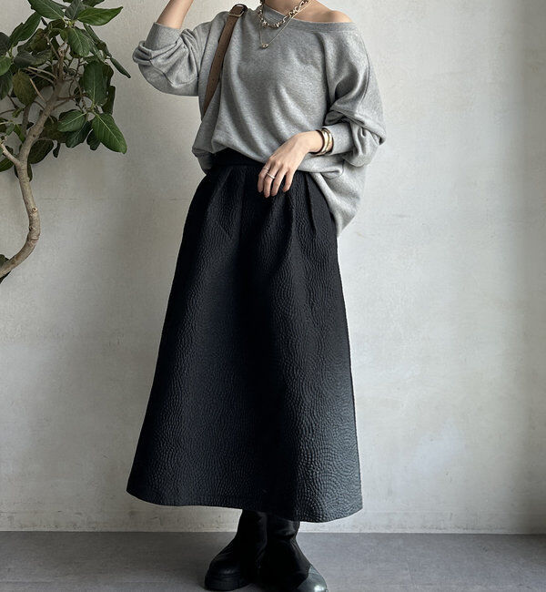  「【WEB限定】フクレジャガードフレアスアカート」|スカート|