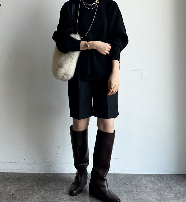  「折り返しカラーベルトショートパンツ」|チノ|