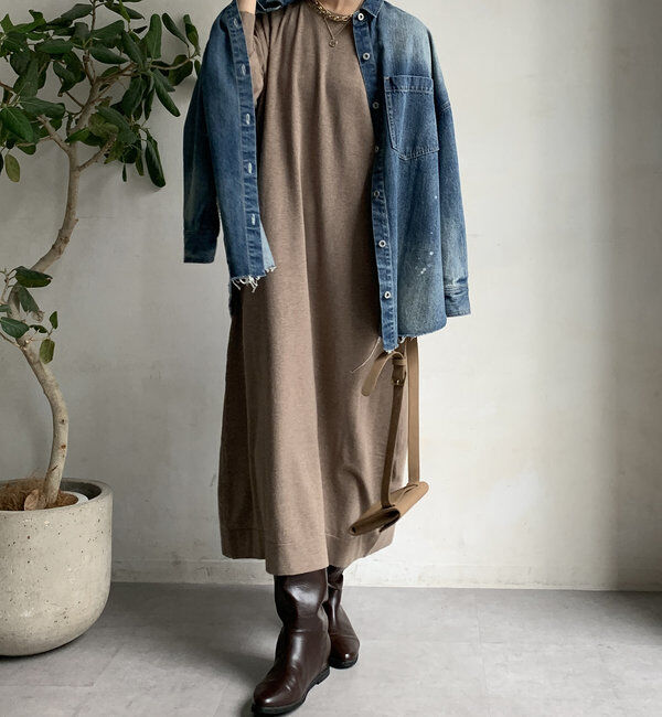  「【WEB限定】 ハーフジップベスト＋ニットワンピースSET」|スーツ|