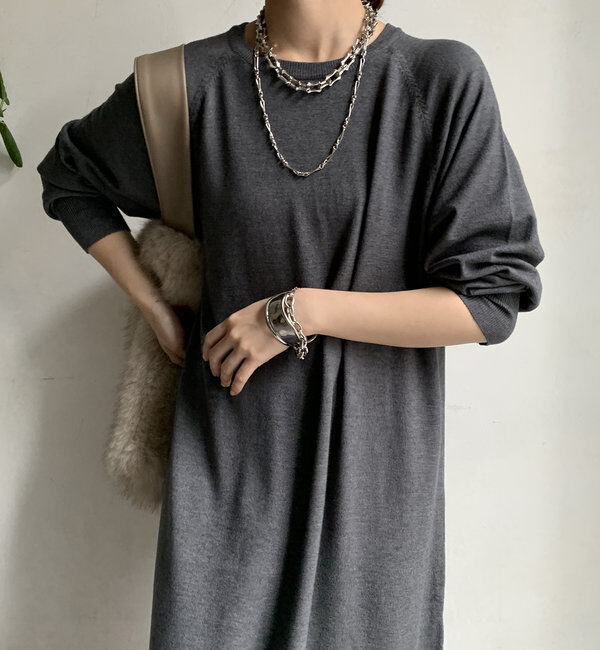  「【WEB限定】 ハーフジップベスト＋ニットワンピースSET」|スーツ|