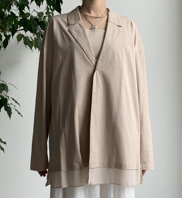  「【WEB限定】 ジョーゼット切替ジャケット」|テーラードジャケット|