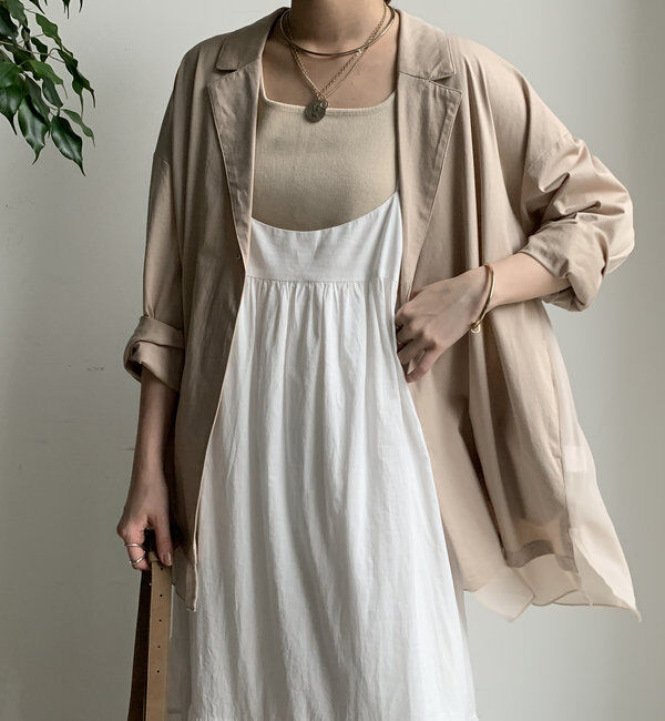  「【WEB限定】 ジョーゼット切替ジャケット」|テーラードジャケット|