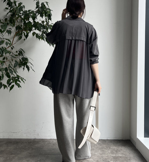  「【WEB限定】 ジョーゼット切替ジャケット」|テーラードジャケット|