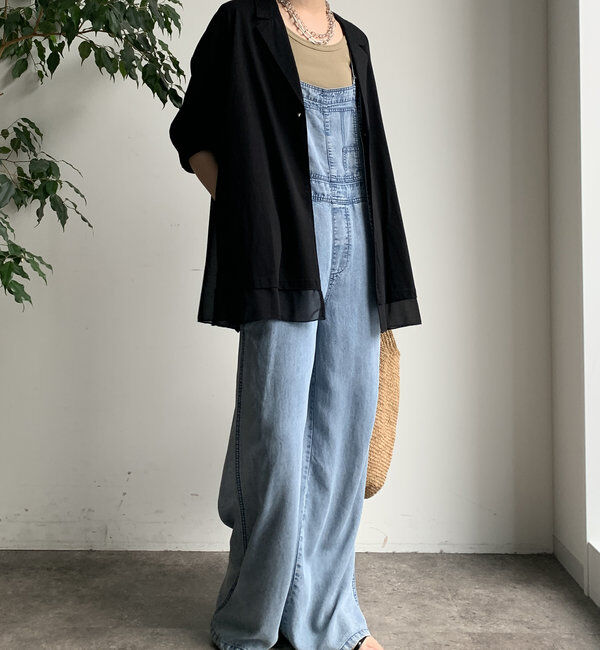  「【WEB限定】 ジョーゼット切替ジャケット」|テーラードジャケット|