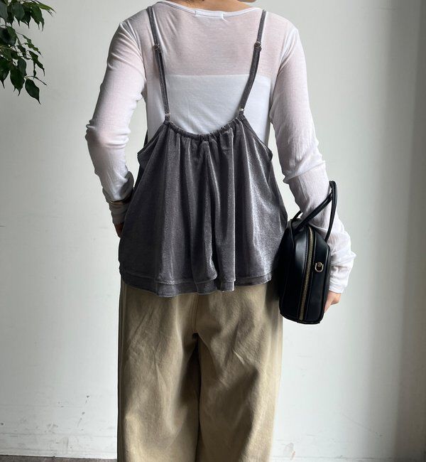  「【WEB限定】メッシュベロアキャミ」|Tシャツ・カットソー|