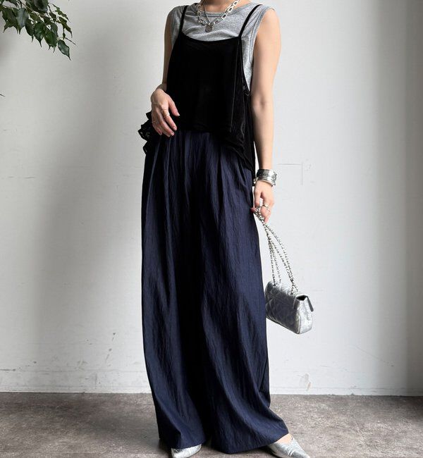  「【WEB限定】メッシュベロアキャミ」|Tシャツ・カットソー|