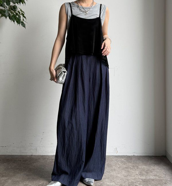  「【WEB限定】メッシュベロアキャミ」|Tシャツ・カットソー|