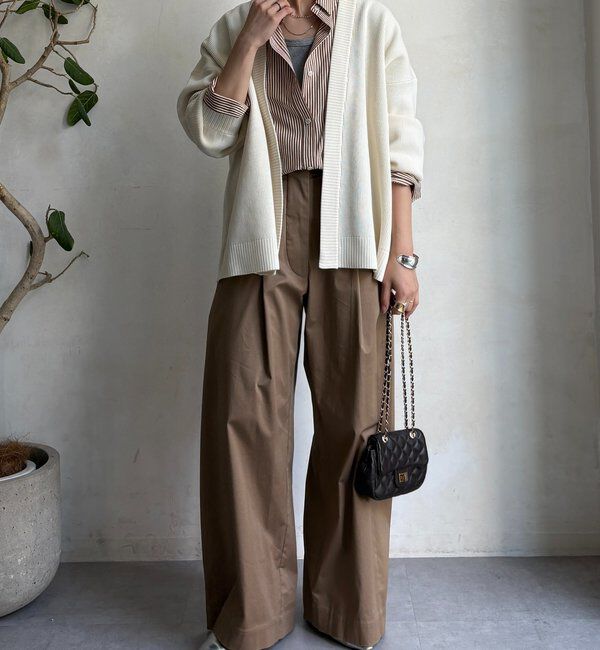  「ストレッチヤーン片畦カーディガン」|カーディガン|