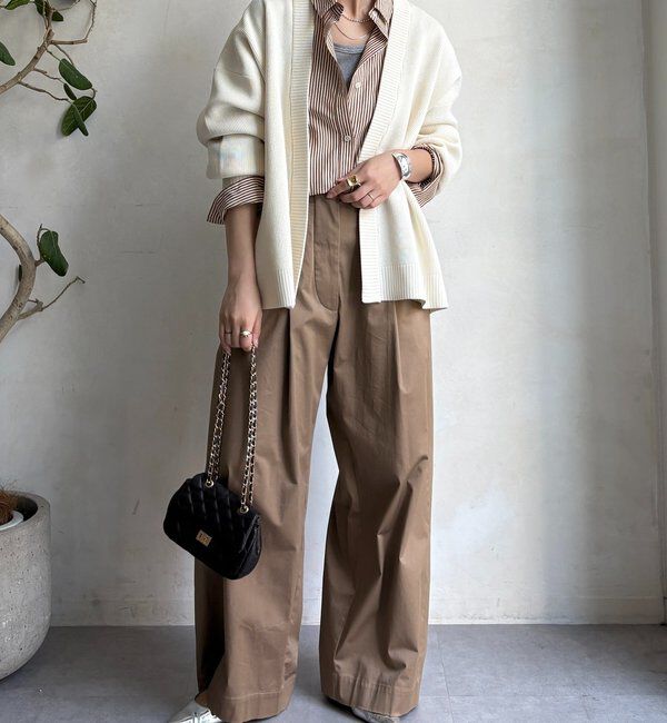  「ストレッチヤーン片畦カーディガン」|カーディガン|