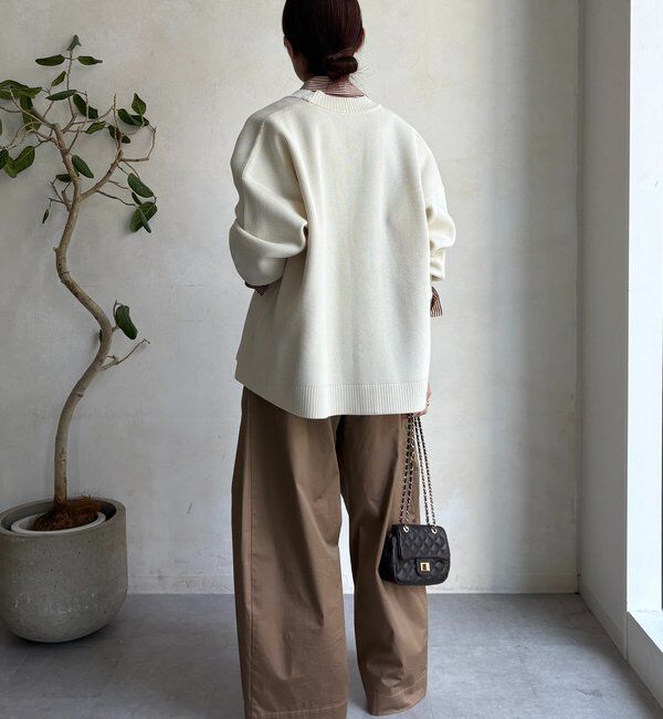  「ストレッチヤーン片畦カーディガン」|カーディガン|