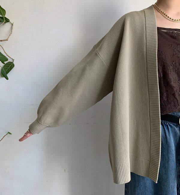  「ストレッチヤーン片畦カーディガン」|カーディガン|