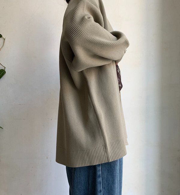  「ストレッチヤーン片畦カーディガン」|カーディガン|