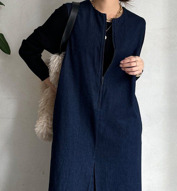  「【WEB限定】デニムセンタータックジャンスカ」|ワンピース|