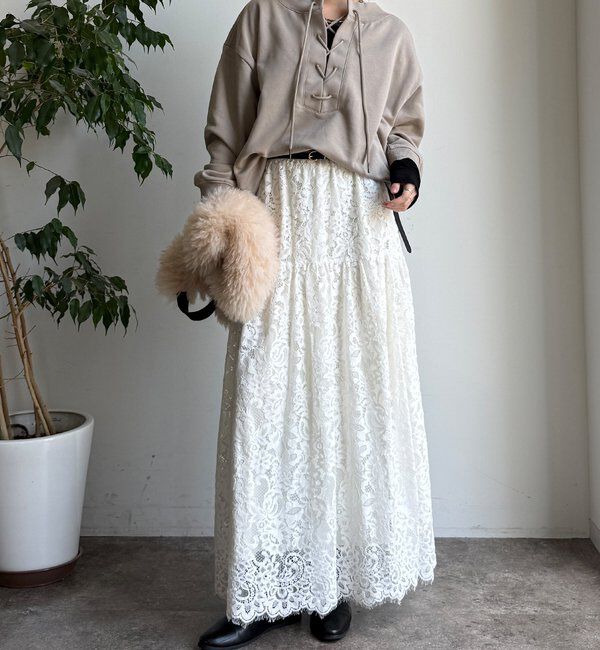  「【WEB限定】 前後2WAYレースアッププルオーバー」|Tシャツ・カットソー|