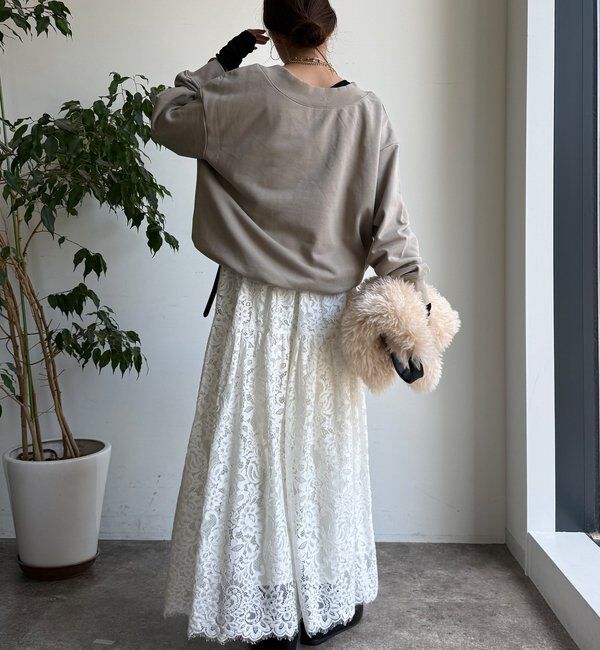  「【WEB限定】 前後2WAYレースアッププルオーバー」|Tシャツ・カットソー|