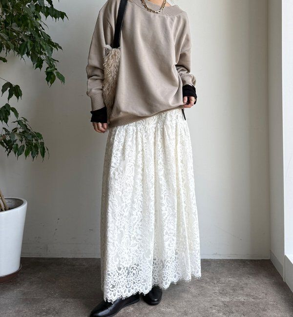  「【WEB限定】 前後2WAYレースアッププルオーバー」|Tシャツ・カットソー|