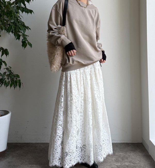  「【WEB限定】 前後2WAYレースアッププルオーバー」|Tシャツ・カットソー|