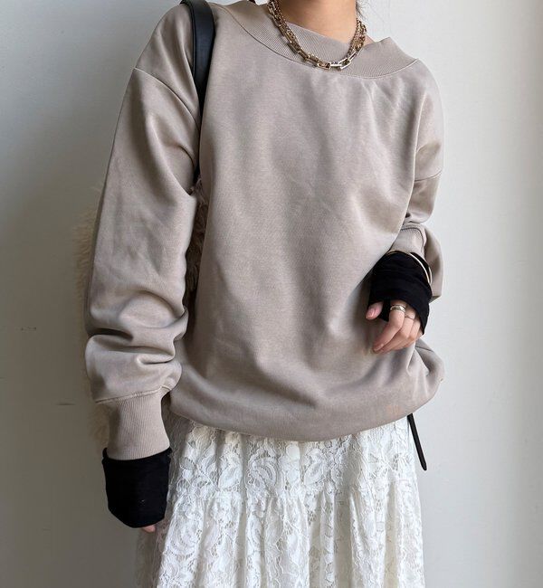  「【WEB限定】 前後2WAYレースアッププルオーバー」|Tシャツ・カットソー|