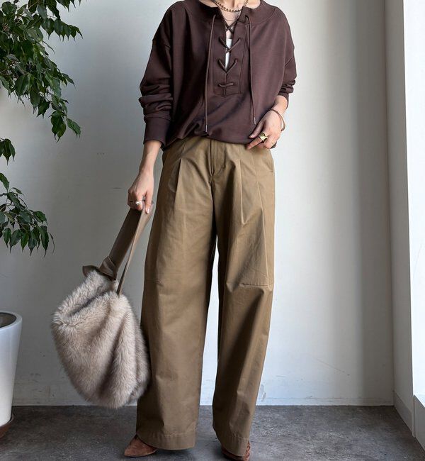  「【WEB限定】 前後2WAYレースアッププルオーバー」|Tシャツ・カットソー|