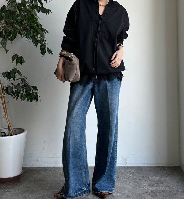  「【WEB限定】 前後2WAYレースアッププルオーバー」|Tシャツ・カットソー|