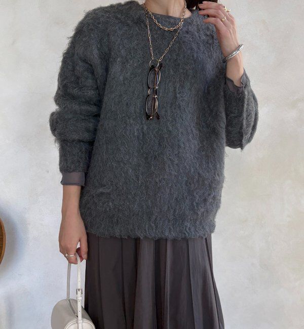  「【WEB限定】ロングシャギープルオーバー」|ニット・セーター|