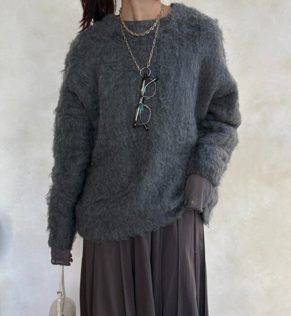  「【WEB限定】ロングシャギープルオーバー」|ニット・セーター|
