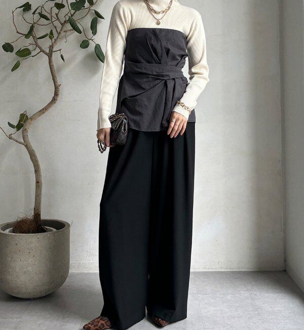  「【WEB限定】ボトルネックリブニット」|ニット・セーター|