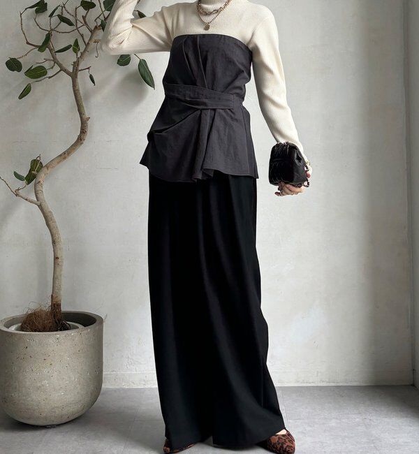  「【WEB限定】ボトルネックリブニット」|ニット・セーター|