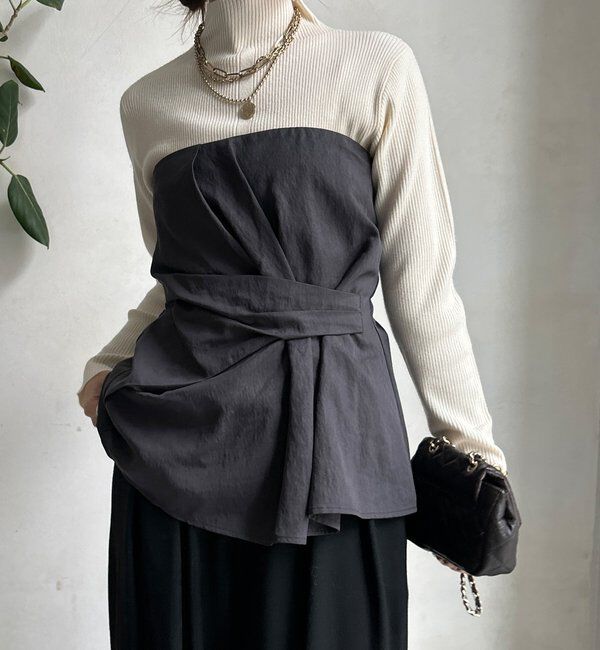  「【WEB限定】ボトルネックリブニット」|ニット・セーター|