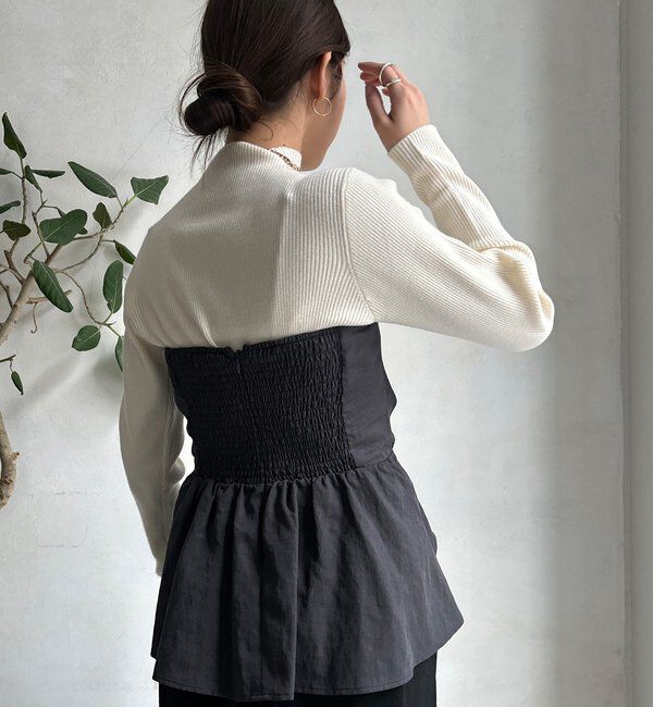  「【WEB限定】ボトルネックリブニット」|ニット・セーター|