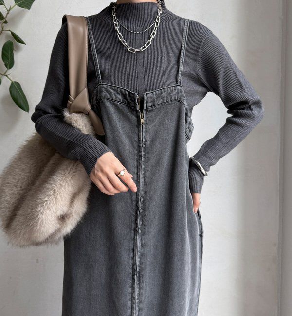  「【WEB限定】ボトルネックリブニット」|ニット・セーター|